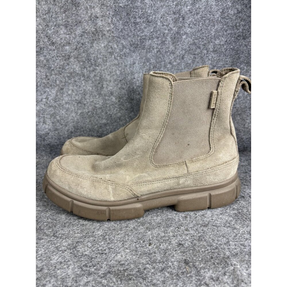 Sorel Boots Womens Size 11 Tan Suede Chelsea Ankle Slip‎ On Lug Sole NL5115-264